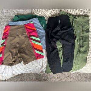 Set of 5- FP movement (2 leggings/3 shorts) NWOT - XS